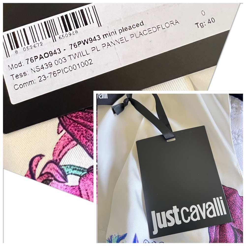 Just Cavalli NEW Printed Floral Art to Wear Dress Size 4 ๐ NWT - Picture 5 of 15